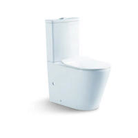 YS22268P 2-delt kantløst keramisk toilet, P-trap vasketoilet;