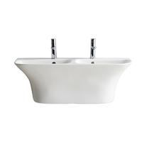 YS22291D Keramisk vægmonteret dobbeltvask, totemvask i ét stykke;