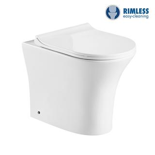 YS22294F Enkeltstående keramisk toilet, kantløst, P-trap vasketoilet;