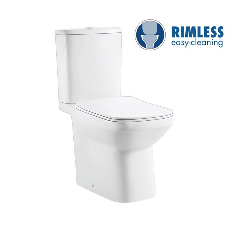 YS22295 2-delt kantløst keramisk toilet, P-trap vasketoilet;