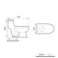 YS24206 Et stykke keramisk toilet, sifonisk;