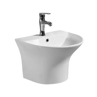 YS26614 Keramisk vægmonteret håndvask, totemvask i ét stykke;