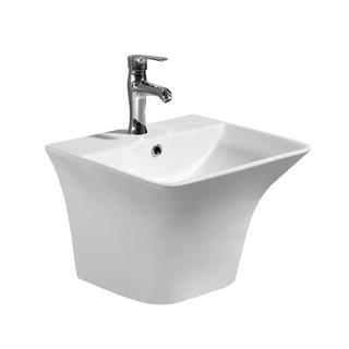 YS26615 Keramisk vægmonteret håndvask, totemvask i ét stykke;