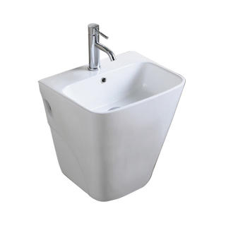 YS26617 Keramisk vægmonteret håndvask, totemvask i ét stykke;