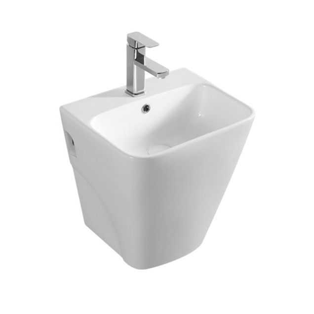 YS26634 Keramisk vægmonteret håndvask, totemvask i et stykke;