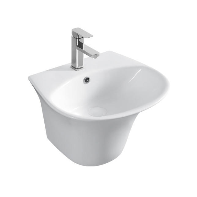YS26639 Keramisk vægmonteret håndvask, totemvask i ét stykke;