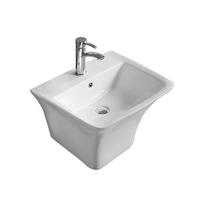 YS26642 Keramisk vægmonteret håndvask, totemvask i ét stykke;
