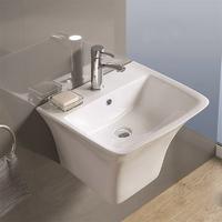 YS26642 Keramisk vægmonteret håndvask, totemvask i ét stykke;