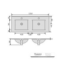 YS27293-120D Keramisk skabsvask, forfængelighedsvask, toiletvask;