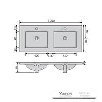 YS27298-120D Keramisk skabsvask, forfængelighedsvask, toiletvask;