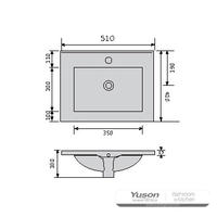 YS27299-50 Keramisk skabsvask, forfængelighedsvask, toiletvask;