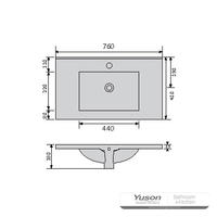 YS27299-75 Keramisk skabsvask, forfængelighedsvask, toiletvask;