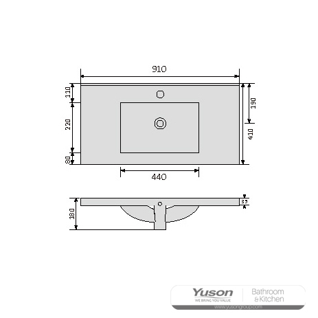 YS27299-90 Keramisk skabsvask, forfængelighedsvask, toiletvask;