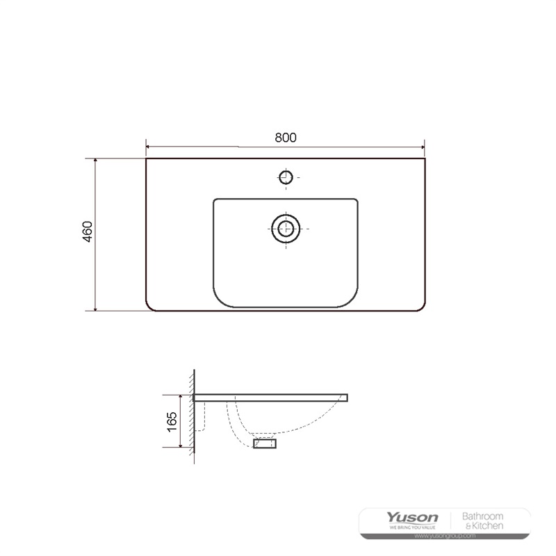 YS27307-80 Keramisk skabsvask, forfængelighedsvask, toiletvask;