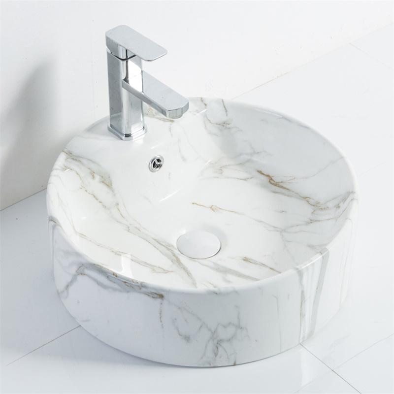YS28204-MA Stone serie keramiske over counter bassinet, kunstnerisk bassinet, keramisk vask;