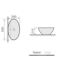 YS28206 Keramik over tæller bassin, kunstnerisk bassin, keramisk vask;