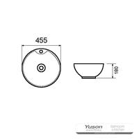 YS28209 Keramik over bordvask, kunstnerisk bassin, keramisk vask;