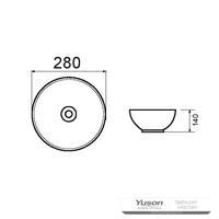 YS28393 Keramisk over disk bassinet, kunstnerisk bassin, keramisk vask;
