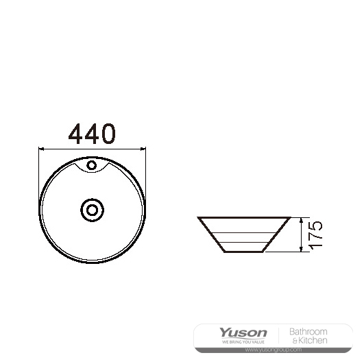 YS28422 Keramik over bordvask, kunstnerisk bassin, keramisk vask;