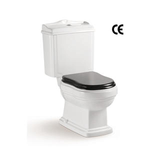 YS22209P Retro design 2-delt keramisk toilet, tæt koblet P-trap vasketoilet;