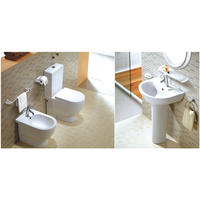 YS22214P 2-delt keramisk toilet, tætkoblet P-trap vasketoilet;