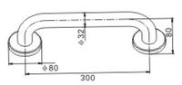 S39428-G Badeværelses gribebøjler, foldbare gribebøjler, sikkerhedsgelænder, skridsikre gribebøjler;