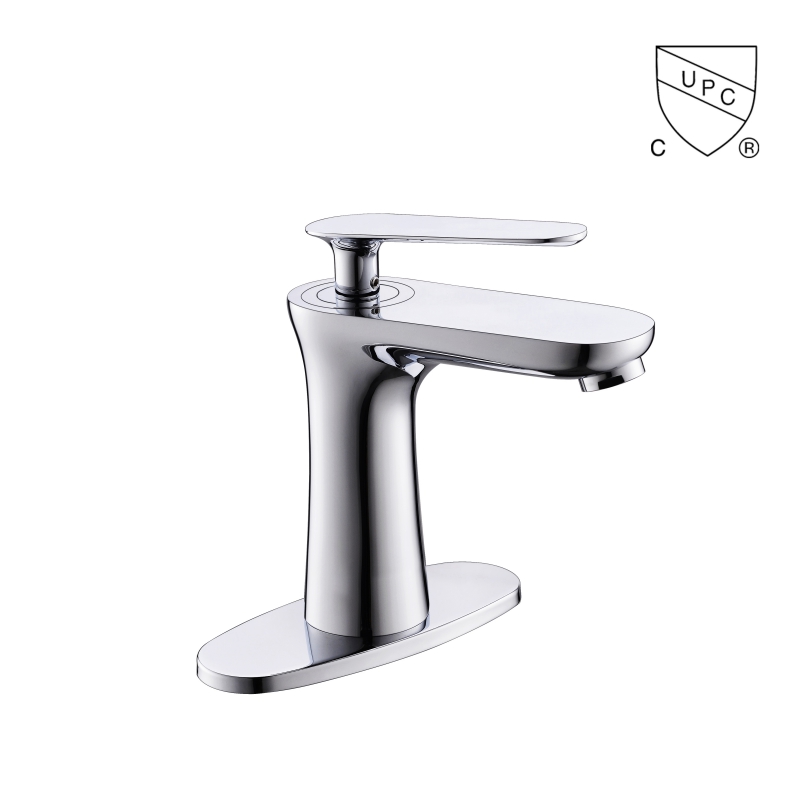 M0150 UPC, CUPC-certificeret armatur til håndvask til badeværelset, 1-grebs enkelt hul/4-in centersæt håndvaskarmatur;