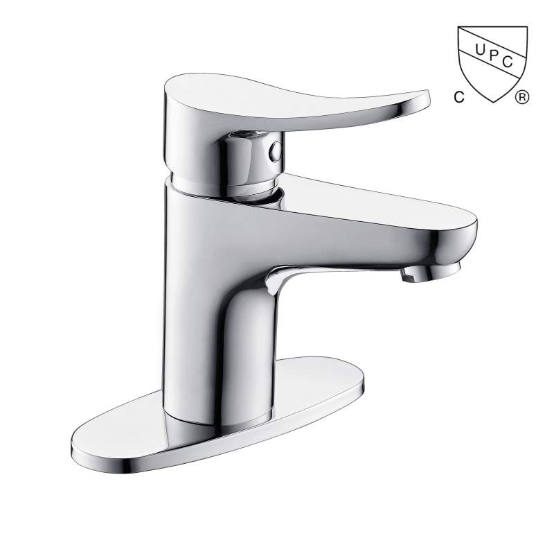 M0152 UPC, CUPC-certificeret armatur til håndvask, 1-grebs enkelt hul/4-in centersæt håndvaskarmatur;