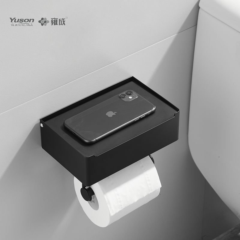 18786D Slankt badeværelsestilbehør, Toiletpapirholder, Zink/Messing/SUS Toiletpapirrulleholder, vægmonteret (Serie 18700)