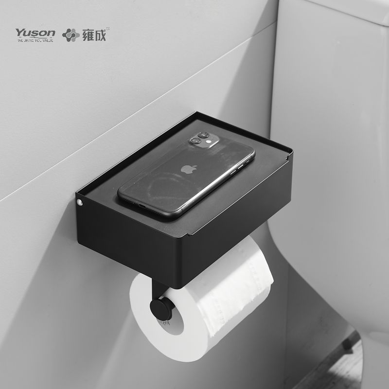 18786D Slankt badeværelsestilbehør, Toiletpapirholder, Zink/Messing/SUS Toiletpapirrulleholder, vægmonteret (Serie 18700)
