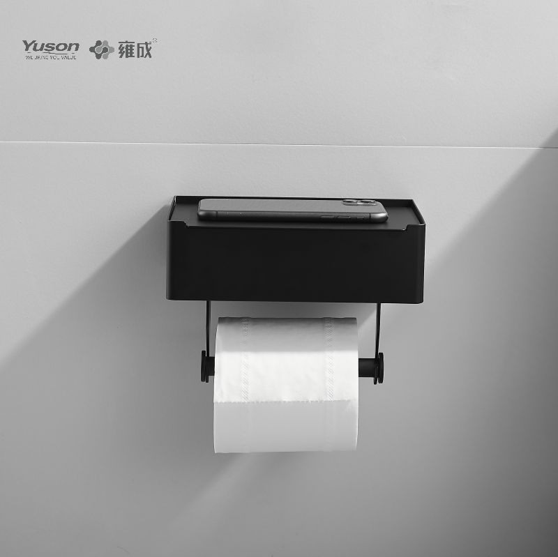 18786D Slankt badeværelsestilbehør, Toiletpapirholder, Zink/Messing/SUS Toiletpapirrulleholder, vægmonteret (Serie 18700)