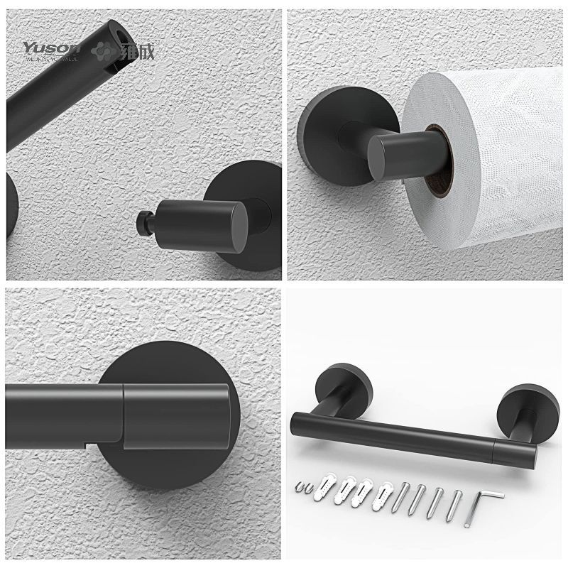 19286P Slankt badeværelsestilbehør, Toiletpapirholder, Zink/Messing/SUS Toiletpapirrulleholder, vægmonteret (Serie 19200)