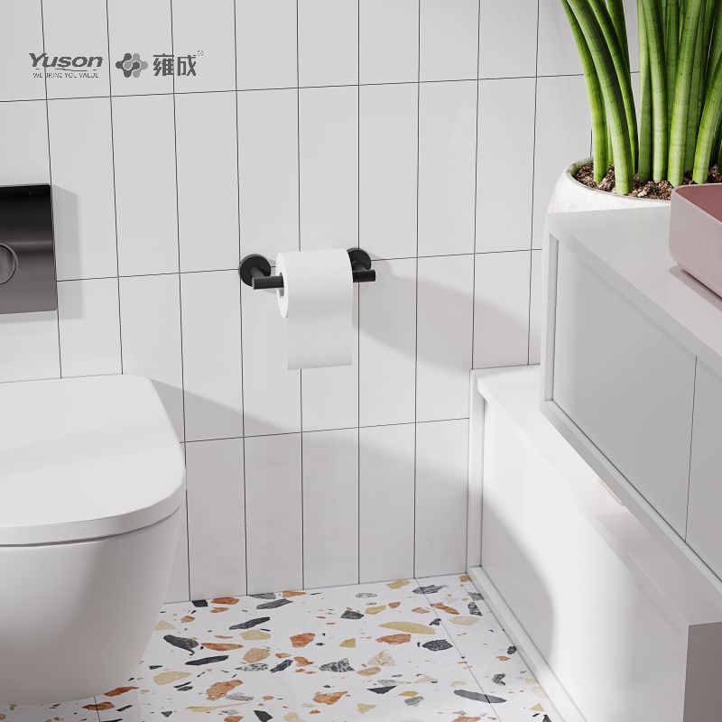 19286P Slankt badeværelsestilbehør, Toiletpapirholder, Zink/Messing/SUS Toiletpapirrulleholder, vægmonteret (Serie 19200)