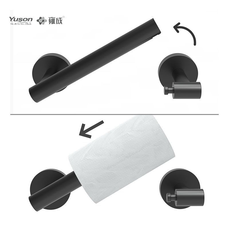 19286P Slankt badeværelsestilbehør, Toiletpapirholder, Zink/Messing/SUS Toiletpapirrulleholder, vægmonteret (Serie 19200)