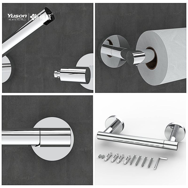 19286P Slankt badeværelsestilbehør, Toiletpapirholder, Zink/Messing/SUS Toiletpapirrulleholder, vægmonteret (Serie 19200)