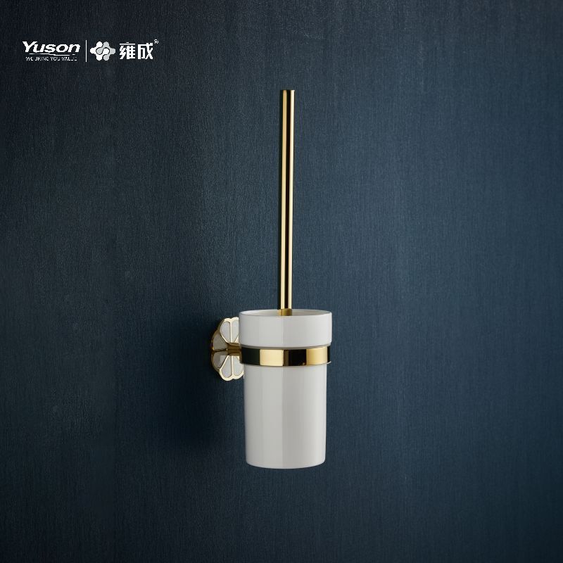 21090 Slankt badeværelsestilbehør, toiletbørste med kop af frostet/hærdet glas, zink/messing/SUS toiletbørste, vægmonteret(serie 21000)